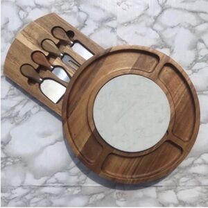 Round Charcuterie Board with Drawer & Tools